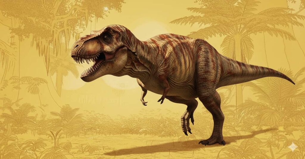 T-Rex dinosaur, Tyrannosaurus Rex predator, T-Rex roaring, T-Rex hunting scene, T-Rex in modern city, T-Rex close-up, T-Rex prehistoric predator, Observing T-Rex in controlled habitat, T-Rex dinosaur safari experience, Giant T-Rex dinosaur for families.