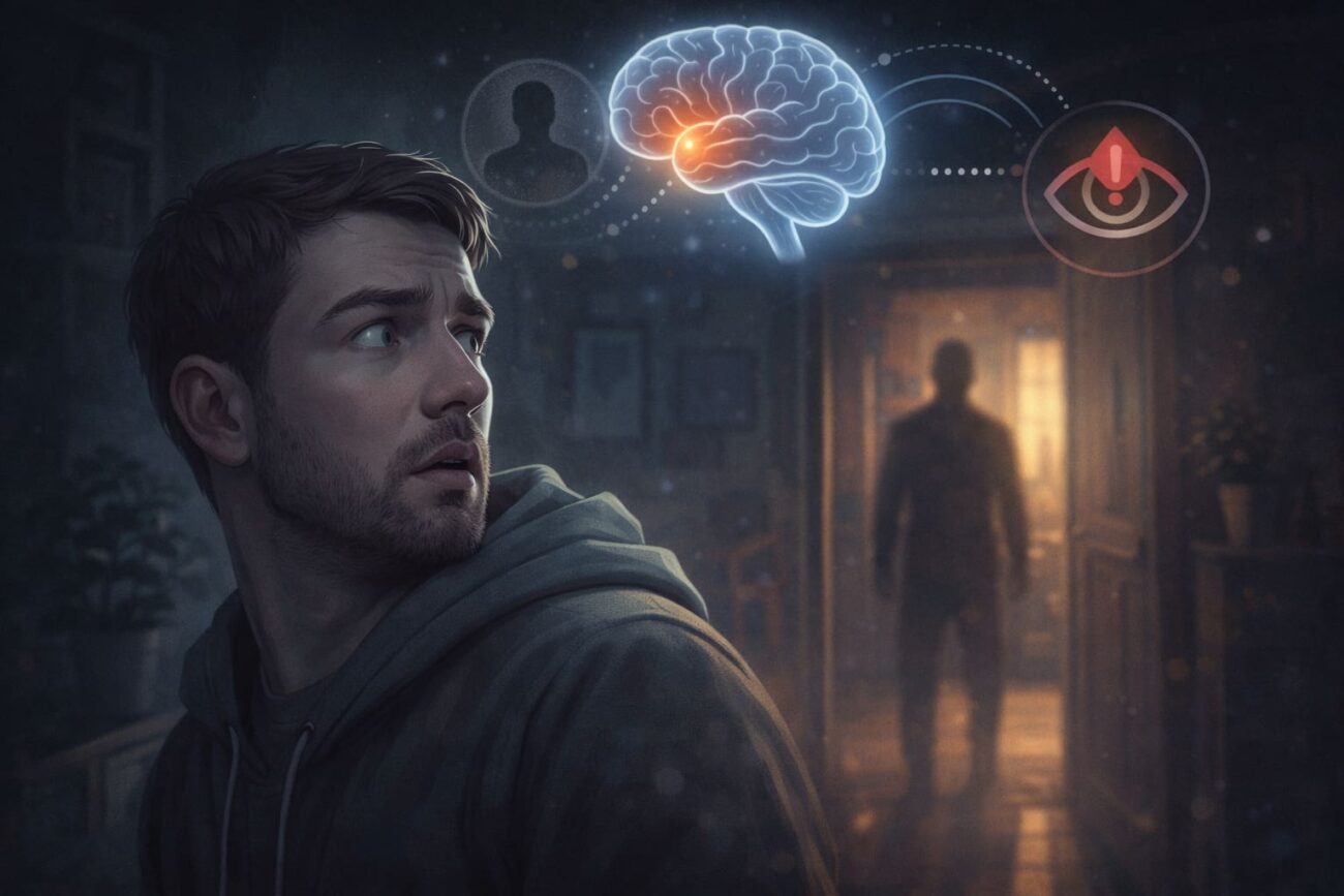 feeling like someone is watching you caused by brain safety instincts and anxiety response