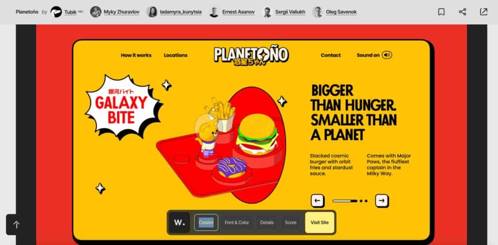 Collection of Awwwards-winning interactive websites with modern UI design awwwards site 