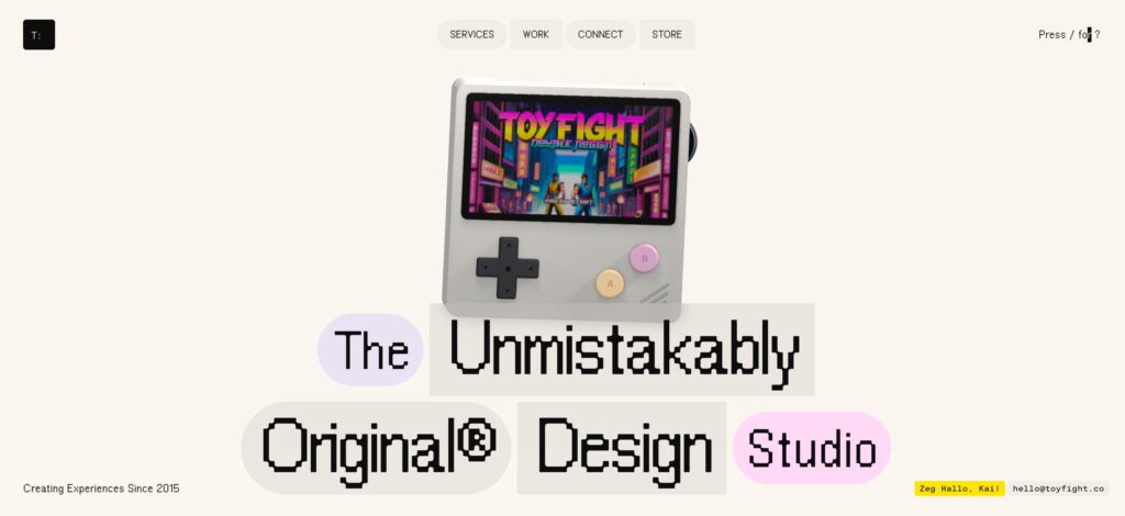 ToyFight interactive website with bold visuals, smooth animations, and engaging user interaction design toy fight game