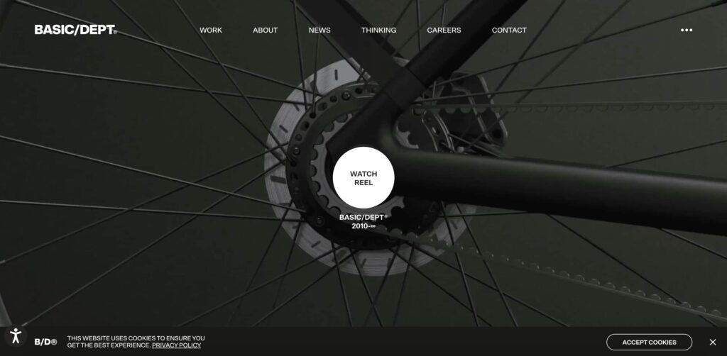 Basic Agency creative website showcasing modern website animations and user interaction design best agency for website