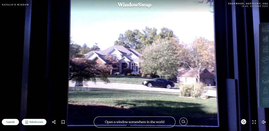 WindowSwap website showing real window views from around the world for when you are bored window boring websites