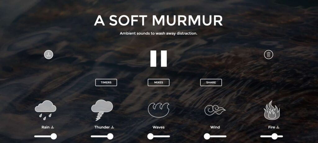 A Soft Murmur ambient sound mixer one of the best websites when bored for relaxing and focus sounds relaxing sound when working websites. 