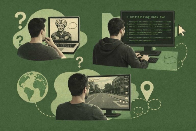 Random and funny internet links displayed in a playful website layout