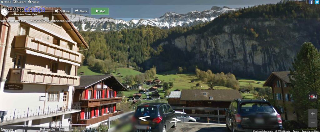 MapCrunch shows a random location from around the world on an interactive website. crunchmap