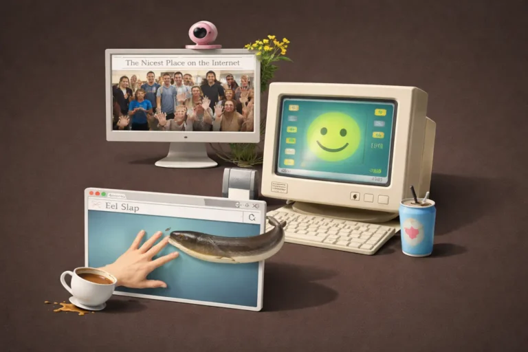 weird websites retro collage featuring eel slap windows 93 and nicest place on internet vibe websites in the internet world