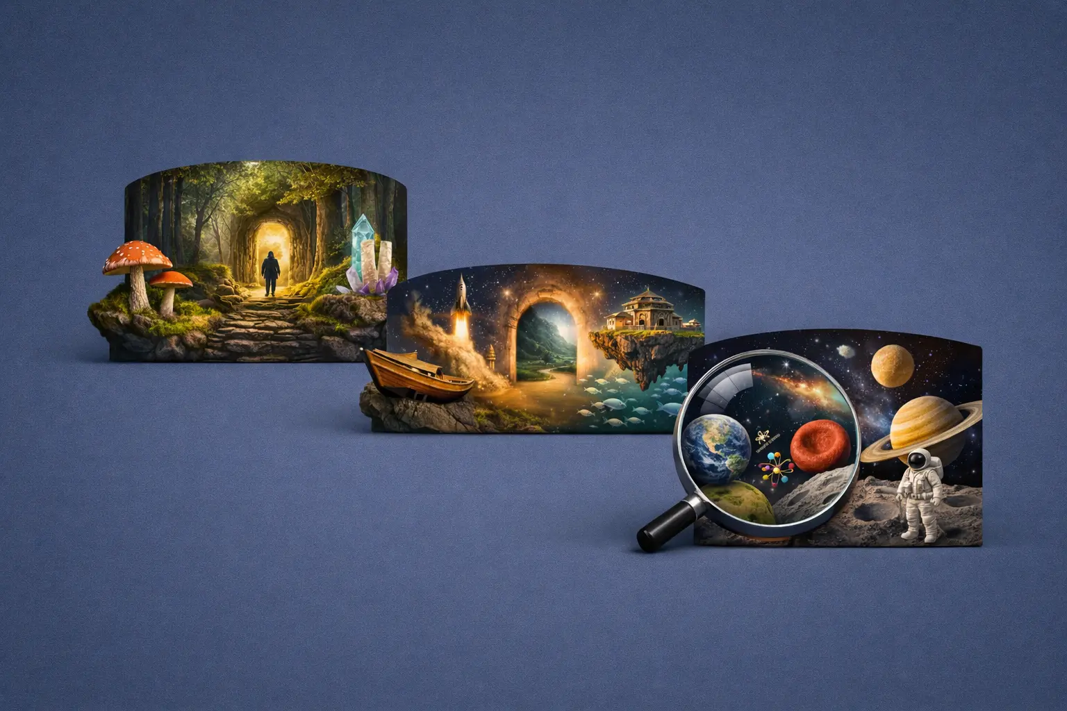 Infinite scrolling website with surreal and endless visual elements