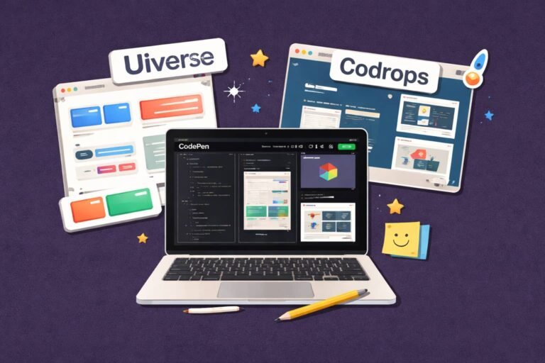 interactive websites for developers using CodePen Codrops and UIverse examples best ui websites for developers