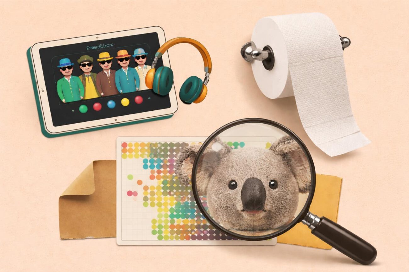 cool interactive websites with unexpected interactions collage showing incredibox toilet paper and koala click experience