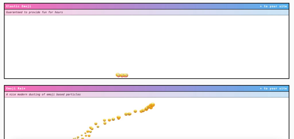 cursor effects website showing mouse interaction trails and real time visual response websites arts