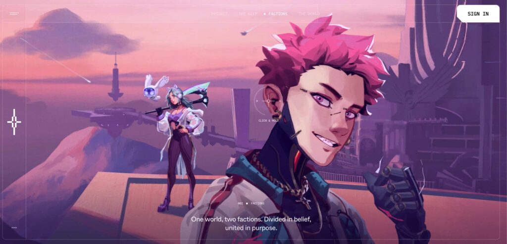 futuristic 3D web experience design example with immersive digital environment by KPRVerse website