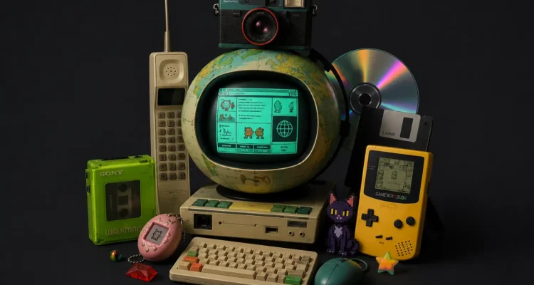 Retro web culture inspired by the internet before social media