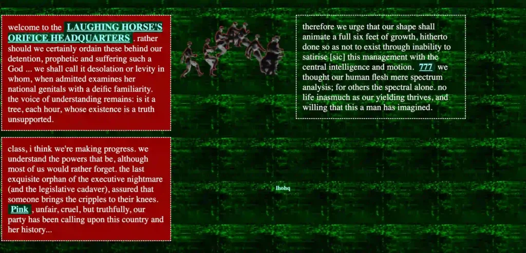 LHOHQ creepy surreal website with unsettling digital interface websites.