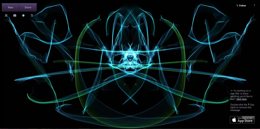 silk interactive art website that feels like a trance and makes you lose track of time 