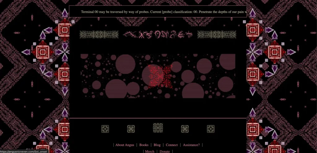 Terminal 00 surreal browser experience with abandoned interface aesthetics websites.