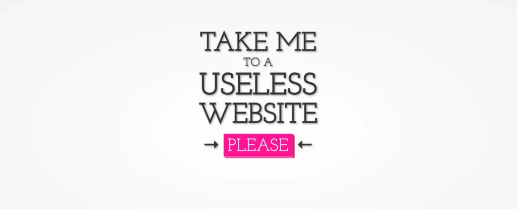 The Useless Web random website generator featuring strange and creative internet experiences