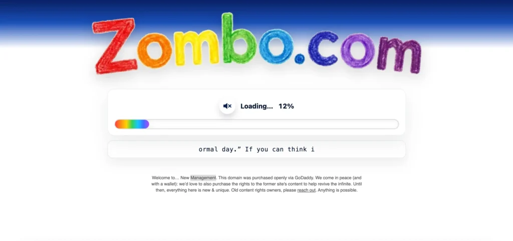 12 Single-Serving Websites That Prove One Page Is Enough 1112 Single-Serving Websites That Prove One Page Is Enough interactive website example Zombo.com classic humorous single-serving website famous for its endless possibilities message
