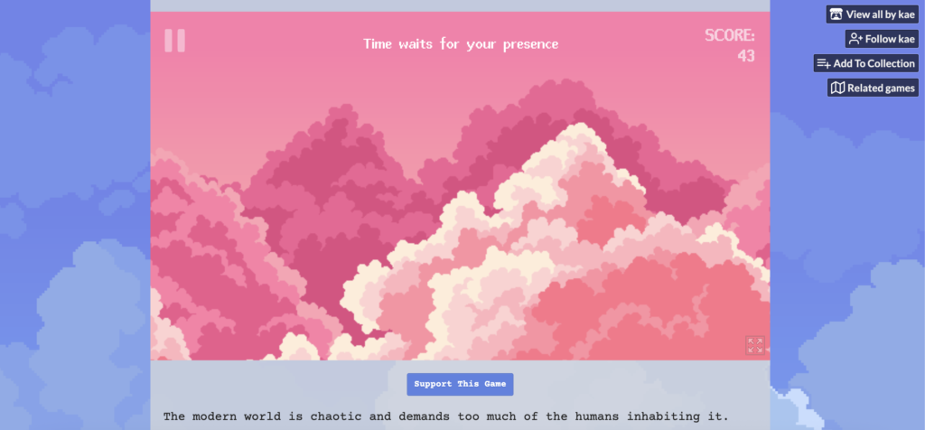 Cumulating Cumulus browser game showing