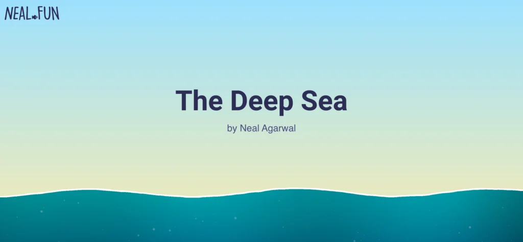 interactive deep sea website showing ocean creatures neal agarwals