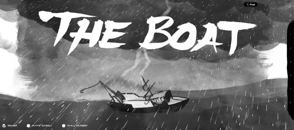 interactive web documentary telling a refugee boat story websites